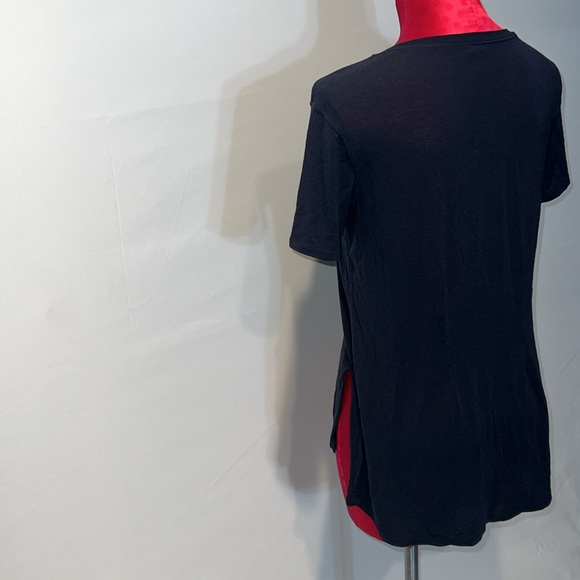 EN Dark Blue High/Low Soft T-Shirt! 10% Cashmere! - Picture 2 of 3